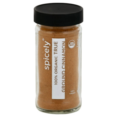 Spicely Organic Spices Cinnamon Ground True Glass Jar - 1.4 Oz - Image 1