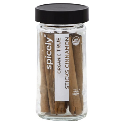 Spicely Organic Spices Cinnamon Sticks True Glass Jar 6 Count JewelOsco