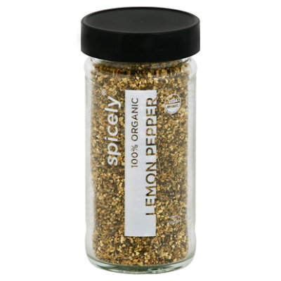 Spicely Organic Spices Lemon Pepper Glass Jar 2 Oz JewelOsco