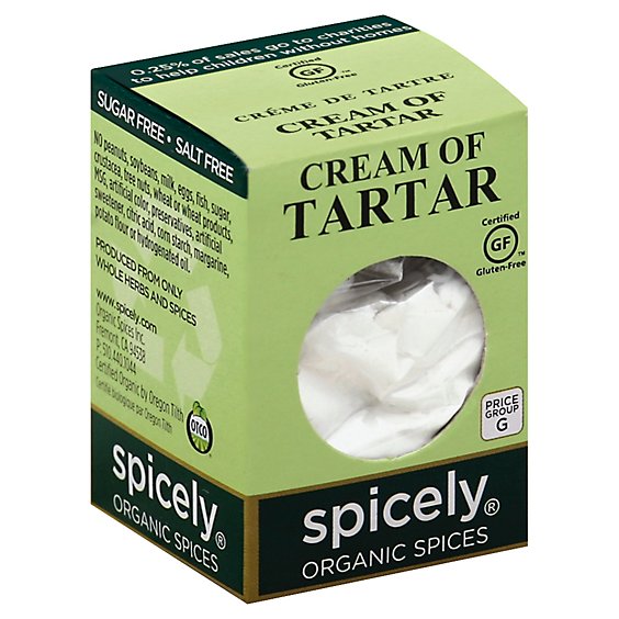 Spicely Organic Spices Cream Of Tartar Ecobox - 0.5 Oz