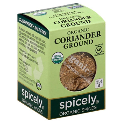 Spicely Organic Spices Coriander Ground Ecobox - 0.45 Oz