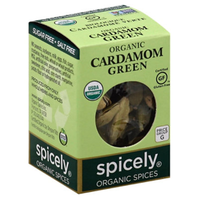 Spicely Organic Spices Cardamom Green Ecobox - 0.2 Oz