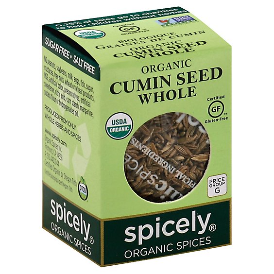 Spicely Organic Spices Cumin Seed Whole Ecobox - 0.5 Oz