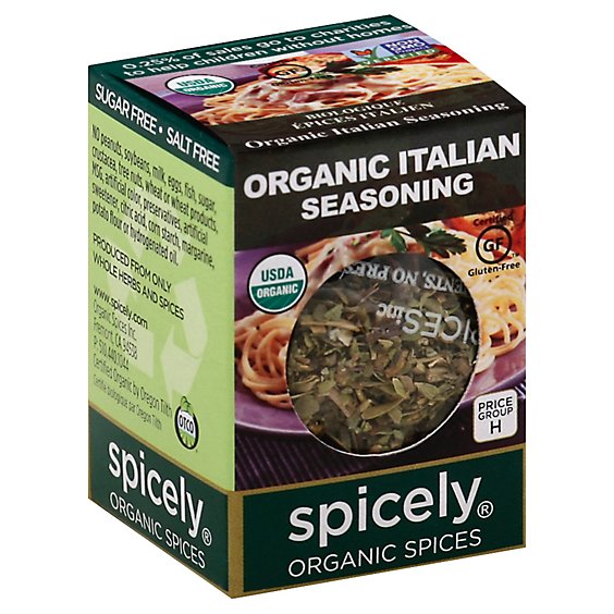 Spicely Organic Spices Seasoning Italian Ecobox - 0.1 Oz