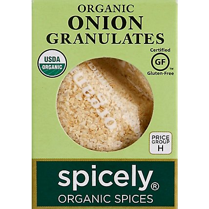 Spicely Organic Spices Onion Granulates Ecobox - 0.4 Oz - Image 2