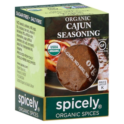 Spicely Organic Spices Seasoning Cajun Ecobox - 0.4 Oz