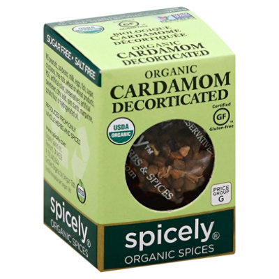 Spicely Organic Spices Cardamom Decorticated Ecobox - 0.35 Oz