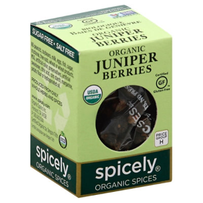 Spicely Organic Spices Gluten Free Juniper Berries - 0.2 Oz - Image 1