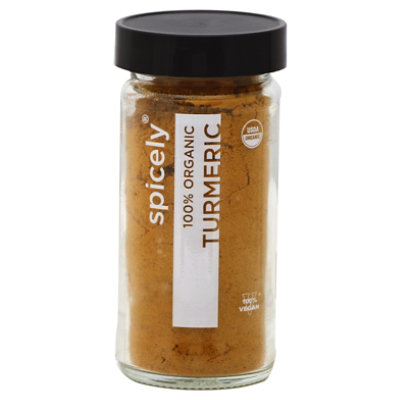 Spicely Organic Spices Turmeric Glass Jar - 1.7 Oz - Image 1