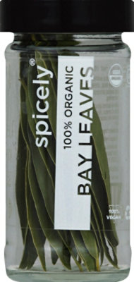 Spicely Organic Spices Bay Leaves Glass Jar - 0.9 Oz - Image 2