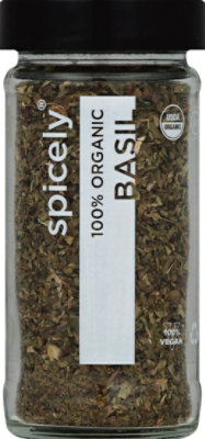 Spicely Organic Spices Basil Glass Jar - 0.5 Oz - Image 2