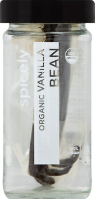 Spicely Organic Spices Vanilla Bean Glass Jar - 2 Count - Image 2
