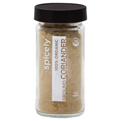 Spicely Organic Spices Coriander Ground Glass Jar - 1.4 Oz - Image 1