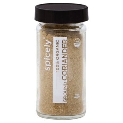 Spicely Organic Spices Coriander Ground Glass Jar - 1.4 Oz