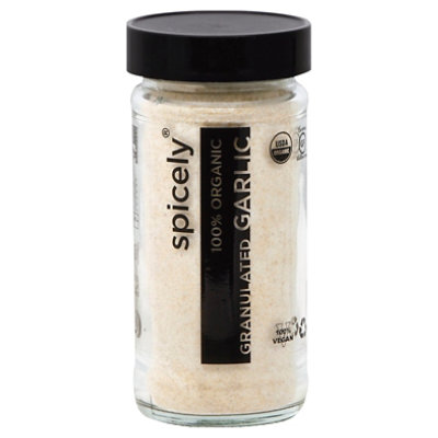 Spicely Organic Spices Garlic Granulated Glass Jar - 2 Oz - Image 1