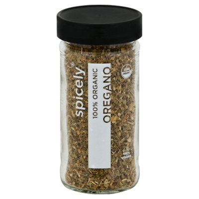 Spicely Organic Spices Oregano Glass Jar - 0.4 Oz - Image 1