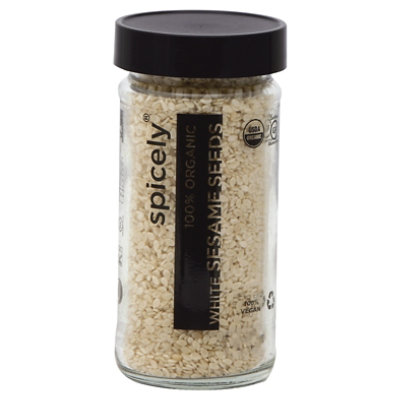 Spicely Organic Spices Gluten Free White Sesame Seeds - 2 Oz - Image 1