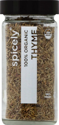 Spicely Organic Spices Thyme Glass Jar - 0.6 Oz - Image 2