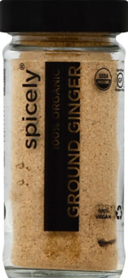 Spicely Organic Spices Ginger Ground Glass Jar - 1.2 Oz - Image 2