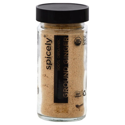 Spicely Organic Spices Ginger Ground Glass Jar - 1.2 Oz - Image 1