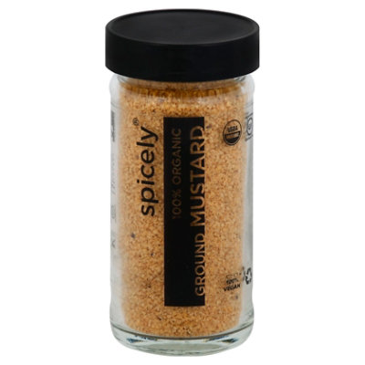 Spicely Organic Spices Mustard Ground Glass Jar - 1.7 Oz