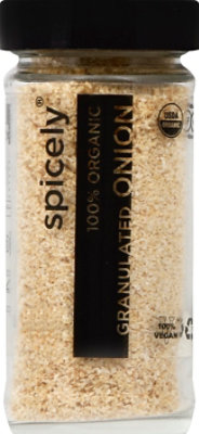 Spicely Organic Spices Onion Granulated Glass Jar - 1.8 Oz - Image 2