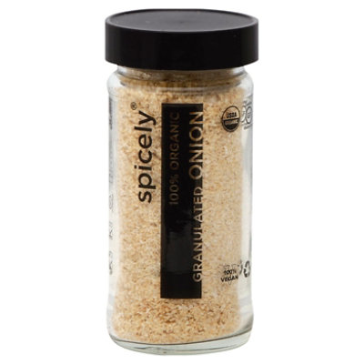 Spicely Organic Spices Onion Granulated Glass Jar - 1.8 Oz - Image 1