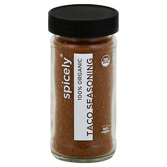 Spicely Organic Spices Seasoning Taco Glass Jar - 1.8 Oz