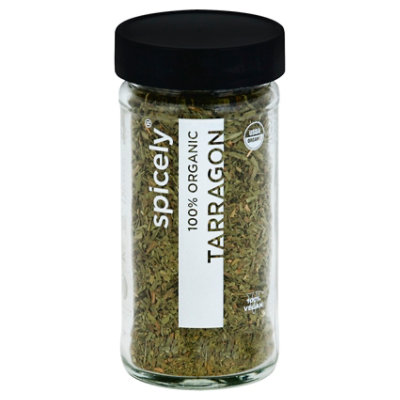 Spicely Organic Spices Tarragon Glass Jar - 0.4 Oz
