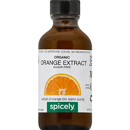Spicely Organic Spices Extract Sugar Free Orange Bottle - 2 Oz - Image 2