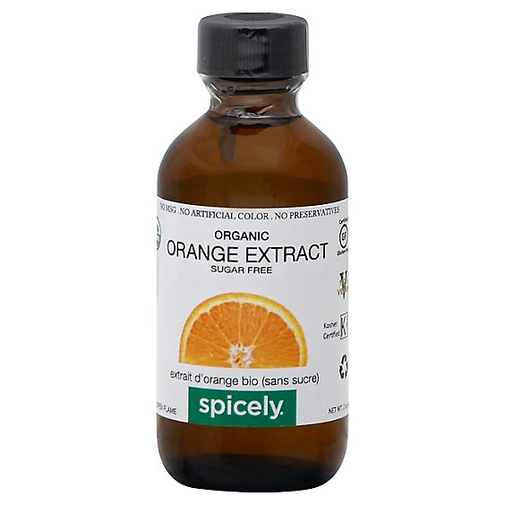 Spicely Organic Spices Extract Sugar Free Orange Bottle - 2 Oz