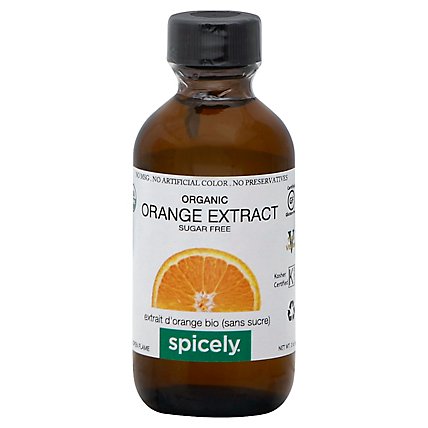 Spicely Organic Spices Extract Sugar Free Orange Bottle - 2 Oz - Image 1