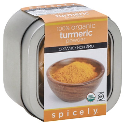 Spicely Organic Spices Turmeric Powder Tin - 3 Oz