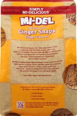 MI-DEL Simply Mi-Delicious Cookies Swedish Style Ginger Snaps - 10 Oz - Image 6