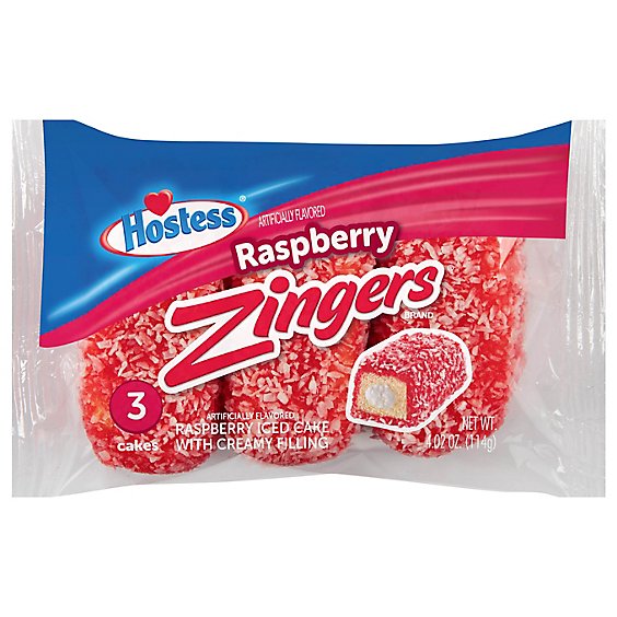 Hostess Raspberry Flavored Zingers - 4.02 Oz