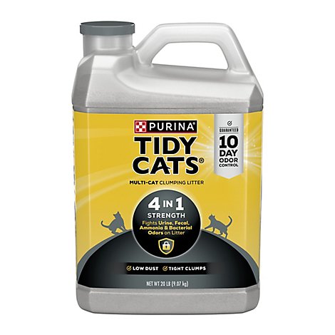 Purina Tidy Cats Cat Litter 4 In 1 Strength Clumping Tub - 20 Lb
