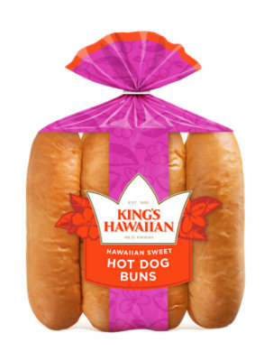 King's Hawaiian Original Hawaiian Sweet Hot Dog Buns - 12 Oz - Image 1