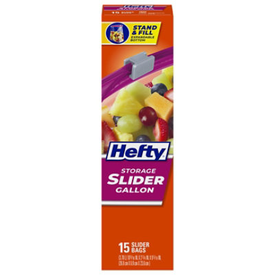 Hefty Slider Bags Gallon Storage - 15 CT