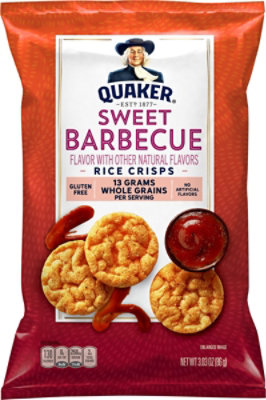 Quaker Popped Rice Crisps Gluten Free Sweet Barbecue - 3.03 Oz - Image 2