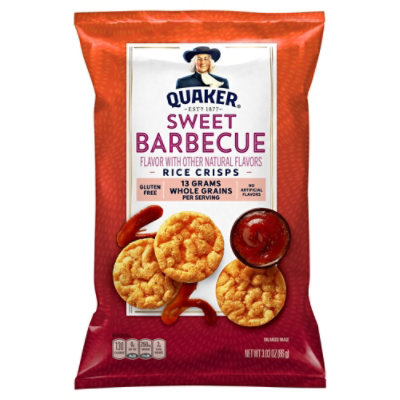 Quaker Popped Rice Crisps Gluten Free Sweet Barbecue - 3.03 Oz - Image 1