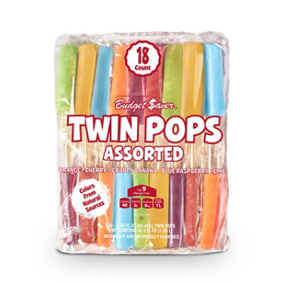 Budget Saver Twin Pops Assorted - 18 Count