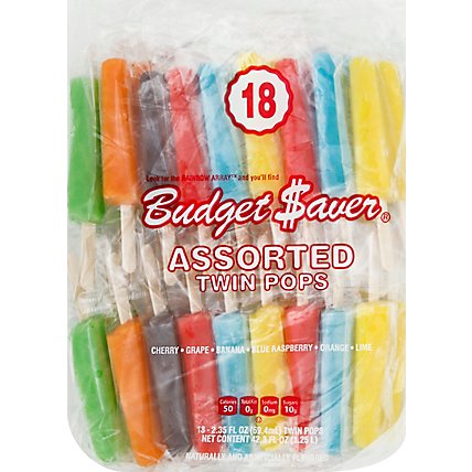 Budget Saver Twin Pops Assorted - 18 Count - Image 2