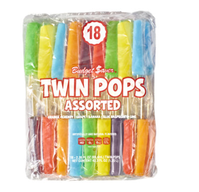 Budget Saver Twin Pops Assorted - 18 Count - Image 1