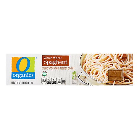 O Organics Organic Macaroni Product Spaghetti 100% Whole Wheat - 16 Oz
