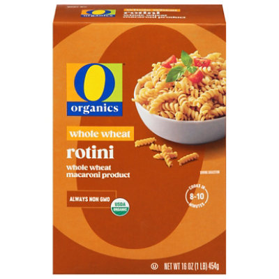 O Organics Macaroni Product Rotini 100 %Whole Wheat - 16 Oz