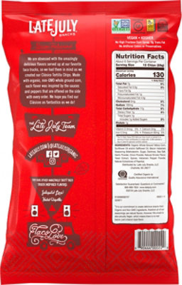 Late July Snacks Tortilla Chips Clasico Yellow Corn Bacon Habanero - 5.5 Oz - Image 6
