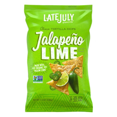 Late July Snacks Tortilla Chips Clasico Yellow Corn Jalapeno Lime - 5.5 Oz - Image 1