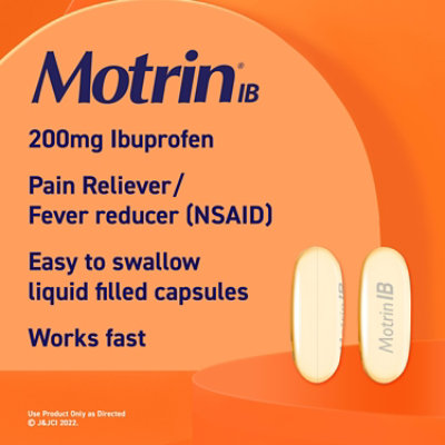 Motrin Ibuprofen Capsules 200 mg - 20 Count - Image 2