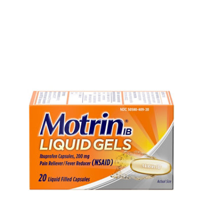 Motrin Ibuprofen Capsules 200 mg - 20 Count