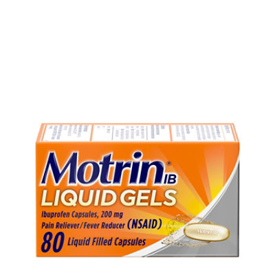 Motrin Ibuprofen Capsules 200 mg - 80 Count - Image 1